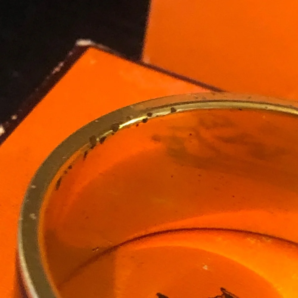 Hermes medium Click H cuff in black and gold GM (larger circumference) boxed - Picture 4 of 9